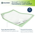 thumbnail image 3 of HALYARD Premium Disposable Underpads, 23 x 36 Inches Chux Pads - Green, Case of 72 - Incontinence Bed Pads for Adults with Airlaid Core for Moisture and Odor Control, 3 of 6