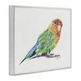 thumbnail image 2 of Rainbow Gradient Parakeet White Framed Giclee Art, 14 x 11, Made In USA, 2 of 7