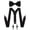 Black, variant on KAMBERFT Men's Black 1.4 inch Wide Adjustable Y-Back Suspenders, 2-Piece Set with Pre-Tied Bow Tie