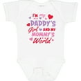 thumbnail image 3 of Inktastic Valentine's Day I'm My Daddy's Girl and My Mommy's World Girls Baby Bodysuit, 3 of 5