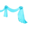 thumbnail image 4 of Camino de mesa de tul con lazo de tela transparente para fiestas y bodas en turquesa, 4 of 6