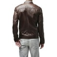 thumbnail image 2 of New Men Motorcycle Lambskin Leather Jacket Coat Size XS S M L XL A206, 2 of 3