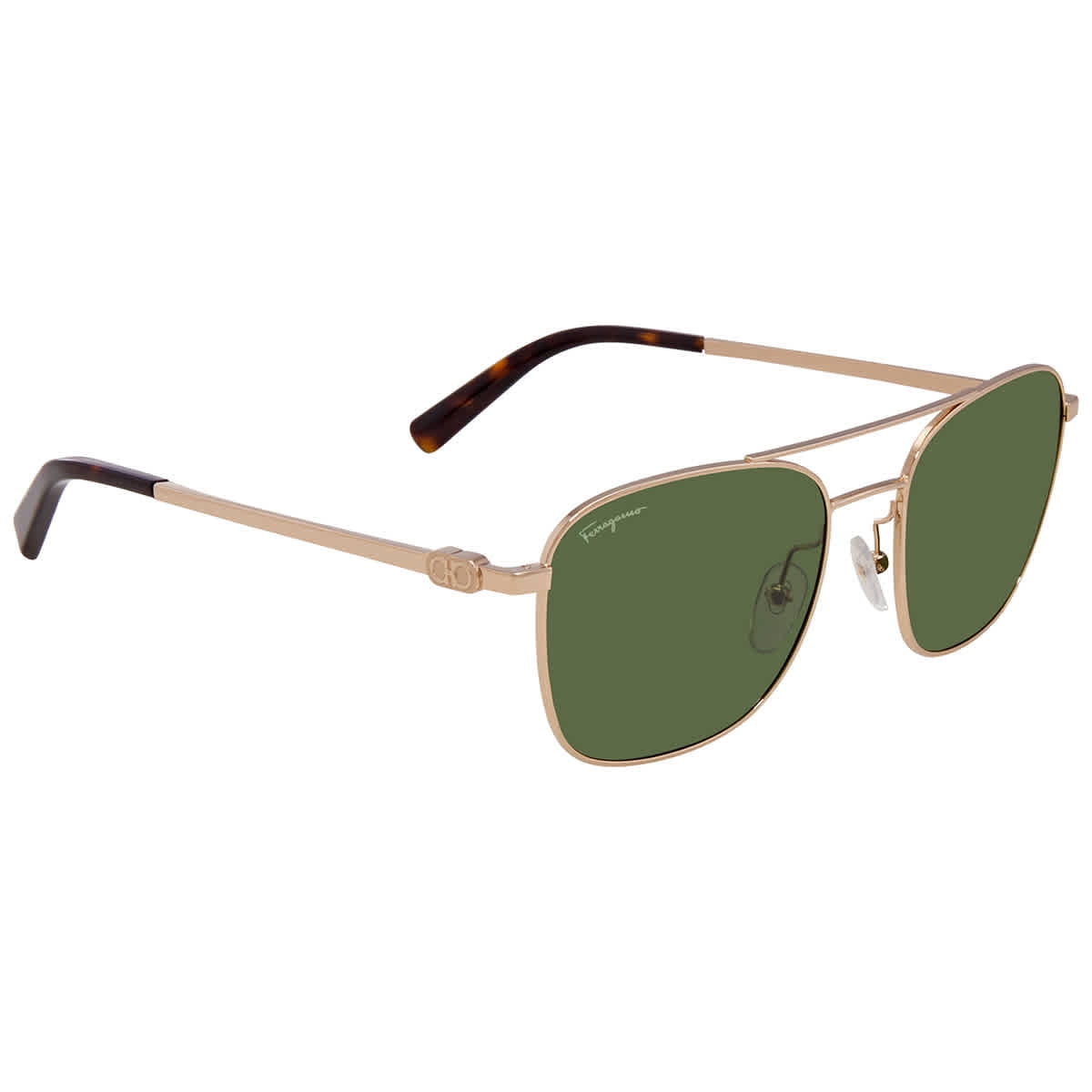 Salvatore Ferragamo Green Square Sunglasses SF158S 717 53