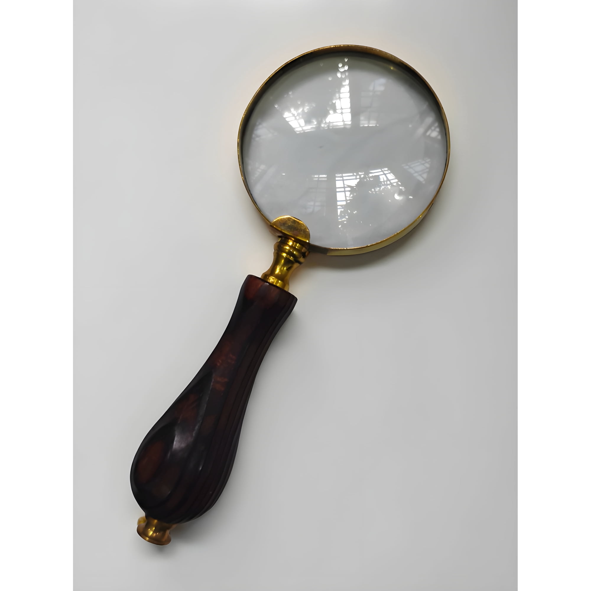 Rustic Wooden Handmade Magnifying Glass: Antique Magnifier with Wooden Handle Vintage Reading Aid & Collectible Gift