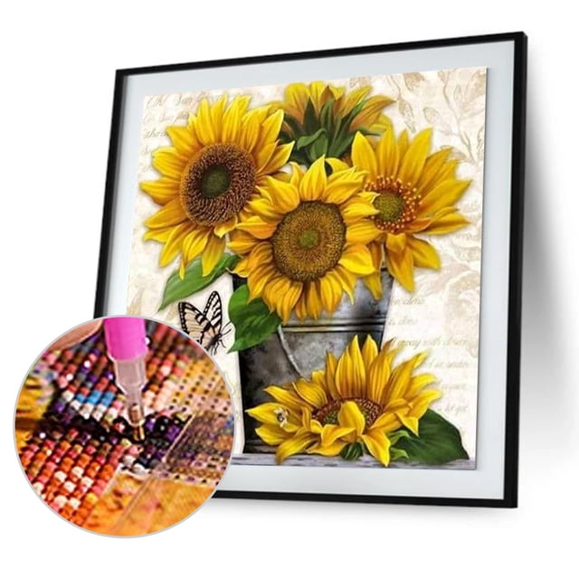 Cuadros Decorativos 5D diamante girasol pintura bordado DIY costura punto de cruz Kit Sywqhk Nuevos Originales