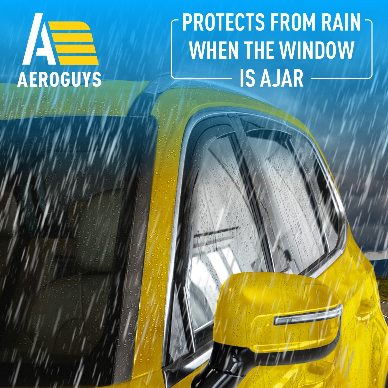 AEROGUYS Extra Durable Window Deflectors In-Channel Window Visors Rain Guards Fit for Kia Telluride 2020-2026, Sun Visors, Wind Vent Visors, vent shades, Car Accessories - 4 pcs. AG0770