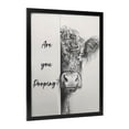 thumbnail image 2 of WFSposter Black and White Framed Canvas Print Bathroom Decor Wall Art Highland Cow Bathroom Wall Art,12x16In, 2 of 7