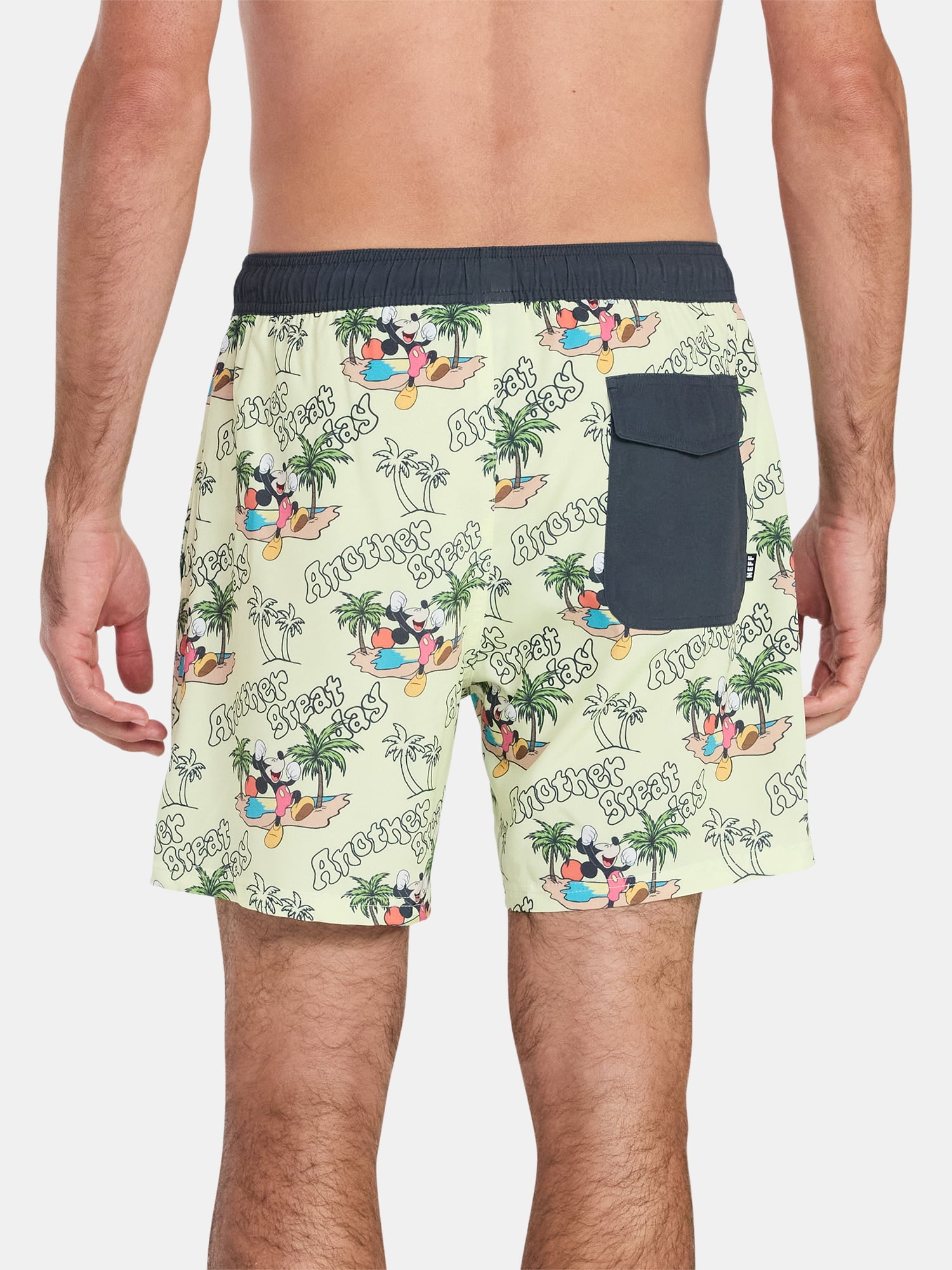 Neff Men's and Big Men's Mickey Mouse Print Swim Trunks, Sizes S-3XL