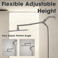 thumbnail image 6 of All Metal High Pressure Rain Shower Head with Handheld Spray Combo, 10 Inch Rainfall Showerhead with Adjustable Extension Arm and Long Hose, Brushed Nickel, 6 of 6