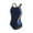Navy/Blue/Gold, variant on Women's Dolfin Team Colorblock DBX Back Competitive One-Piece Swimsuit Color: Purple Size: 30 COMP