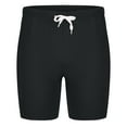 thumbnail image 4 of Penkiiy Men's Solid Color Casual Outdoor Sports Pocket Lace-up Elastic Shorts Mens Versatile Shorts M Black On Clearance, 4 of 6