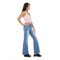 thumbnail image 3 of Forever 21 Women's Blue Y2K Bootcut Jeans, Rhinestone Back Pocket Detail for Everyday Casual Wear, Size 8, 3 of 6