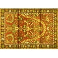 thumbnail image 1 of Ahgly Company Machine Washable Indoor Rectangle Persian Yellow Traditional Area Rugs, 5' x 8', 1 of 4