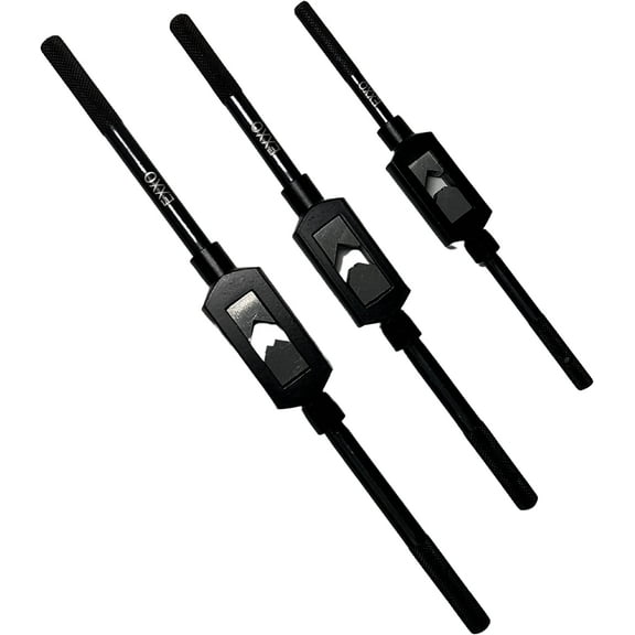 EXXO Tools - 3PC Wrench Set - Adjustable Tap Handle Wrench Kit 1/4", 3/8", 1/2" Capacity
