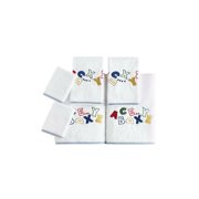 Classic Turkish Towels Genuine Cotton Soft Absorbent Kids Towel 6 Piece Set With 2 Bath Towels, 2 Hand Towels, 2 Washcloths