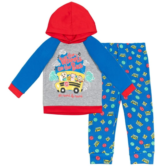 CoComelon JJ Mochi Toddler Boys Fleece Pullover Hoodie and Pants Outfit Set Infant to Toddler