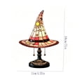 thumbnail image 2 of Vintage Stained Glass Table Lamp with Decorative Sun and Star Patterns, USB Powered Resin Base for Bedroom, Living Room, and Interior Decor, 2 of 5