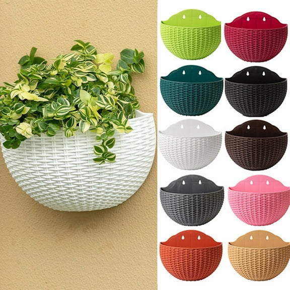 Travelwant Hanging Planter - Indoor Outdoor Hanging Plant Pot Basket, Flower Plant Pots, Flower Pot with Drainage Hole, 8.3 Inch Indoor Outdoor Balcony Patio Hanging Basket