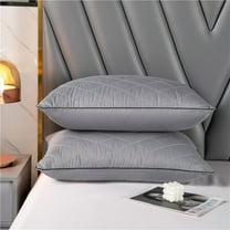 Ywuzuh Bed Pillow Queen Size Soft Low Gusseted Bed Pillows for Sleeping, Hotel Collection Fluffy Pillow
