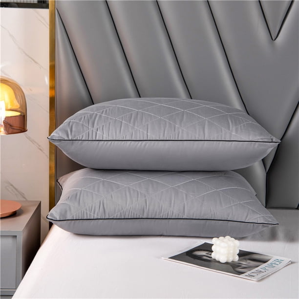 ¡Descuentos Flash!, Almohada de plumón suave y con soporte de calidad hotelera, adecuada para quienes duermen boca arriba y boca abajo, hecha de tela amigable Akmoler
