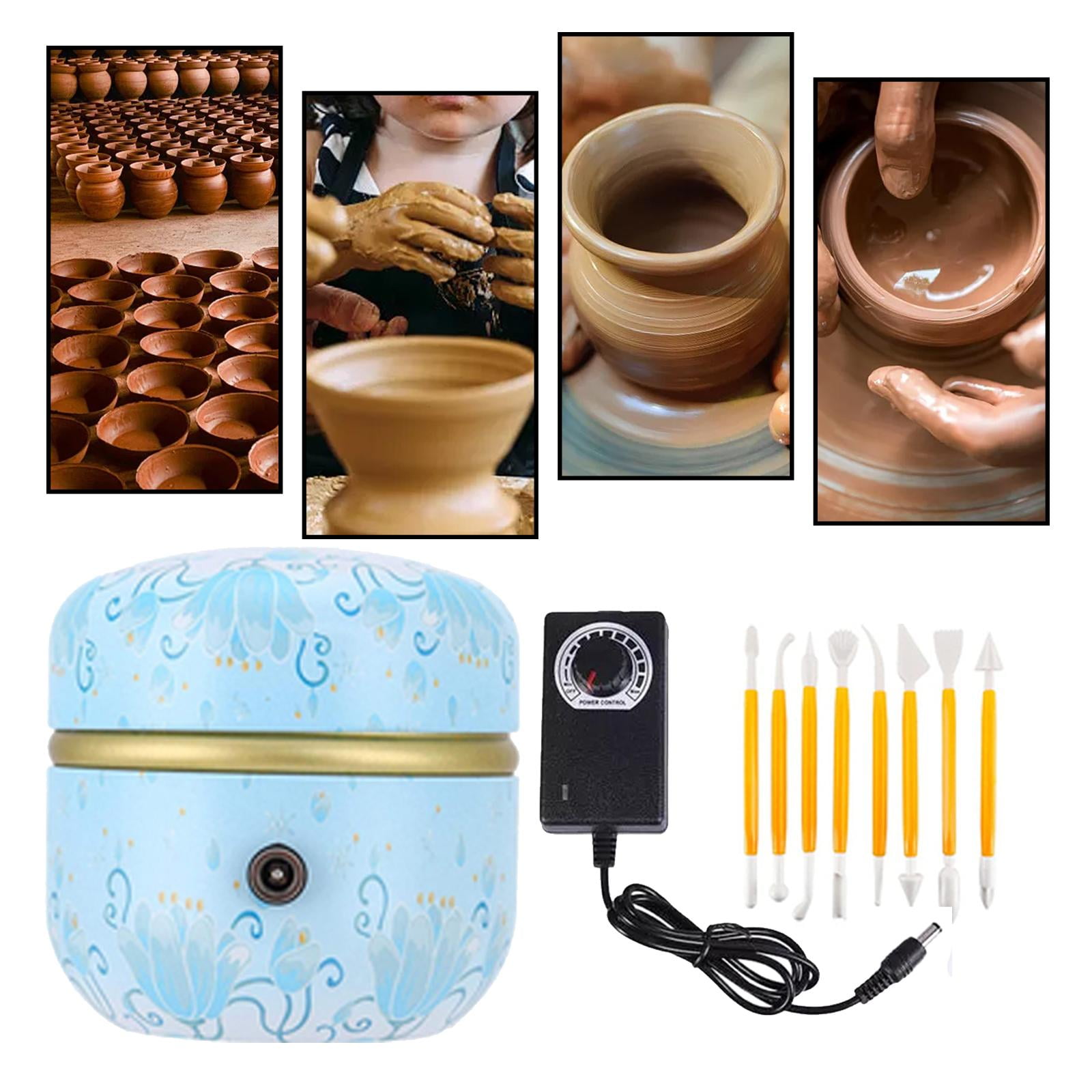 GUOOL Pottery , Adjustable Pottery Wheel Clay Tool for Beginners, Suitable for Ceramic Teaching, Pottery Bar, DIY Shop use. , Blue