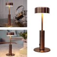 thumbnail image 1 of Baohd Dimmable Bedside Table Lamp Elegant Bar Decor Battery Powered Cylindrical Bronze 1Set, 1 of 6