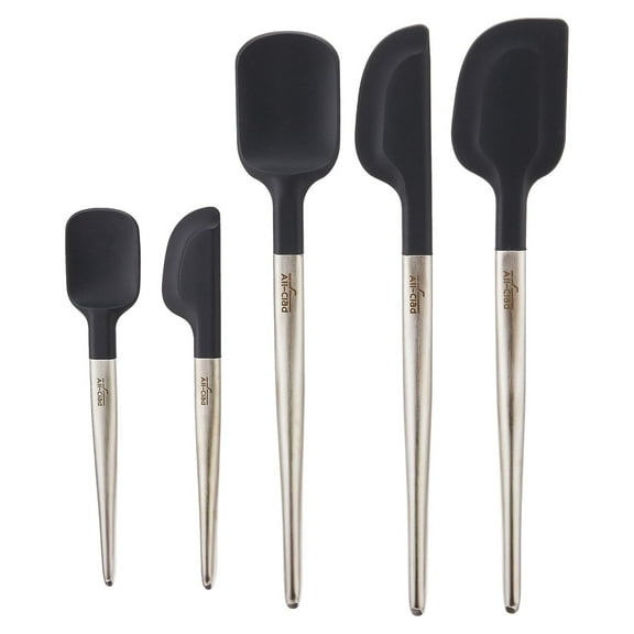 Specialty Silicone Kitchen Gadgets 5 Piece Set, Spatulas Kitchen Tools, Kitchen Hacks Black