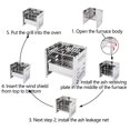 Dengmore Wood Stove Stainless Steel Portable Stove Folding Charcoal Cooking Grill Firewood Stove Lightweight Foldable Firewood Stove for Camping Cooking BBQ Picnic Outdoor, Car