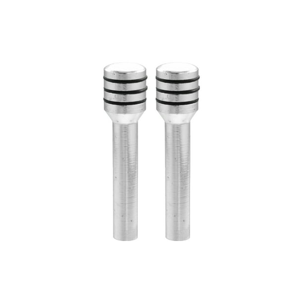 2uds Coche Puerta Cerradura Perillas Interior Aluminio Aleación Plateado Tono