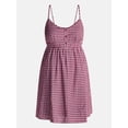 thumbnail image 5 of No Boundaries Button Front Mini Dress, Women's XXS-XXL, 5 of 5
