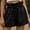 Black, variant on Ichuanyi Womens Pants , Women's Fashion Solid Color Casual Wide Leg Lace Loose High Waist Shorts Pants