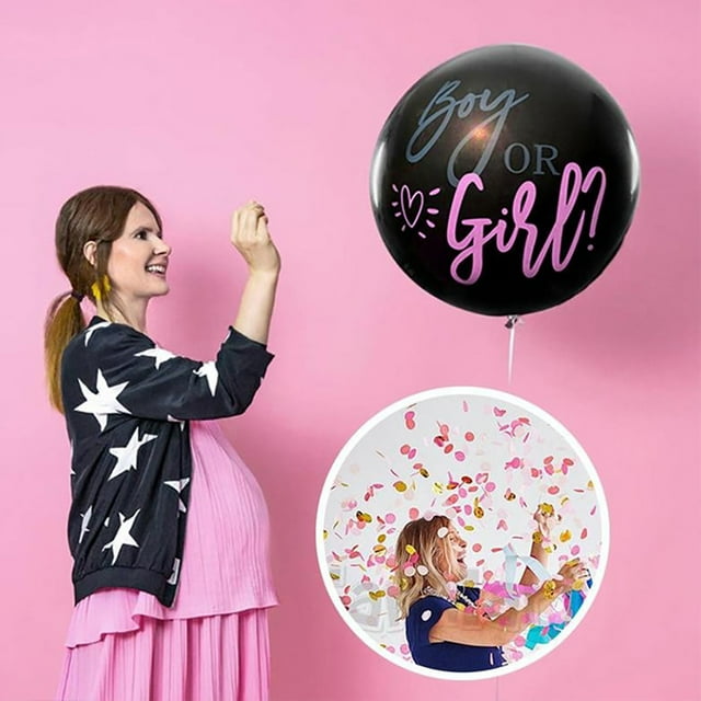 Ruiboury Ensemble de Ballons en Latex Bleu et Rose pour Décorations de Fête de Révélation de Genre Ballons de Révélation de Genre pour Fête de Bébé Style 4