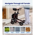 thumbnail image 3 of Andadores VOCIC para personas mayores con asiento, andador ligero con ruedas y asiento y frenos, andador plegable con ruedas, todoterreno, 3 of 5
