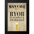 thumbnail image 2 of SD Graphics Studio 11x14 Black Modern Framed Museum Art Print Titled - Man Cave Rules I, 2 of 5