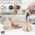 thumbnail image 2 of Radicaln Verona Marble 3.5" Salt Cellar with Lid and Tray | Set of 3 Decorative Salt Container, Spice Jars, Salt Holder, Sugar Bowl & Kitchen Countertop Dining Home Décor, 2 of 7
