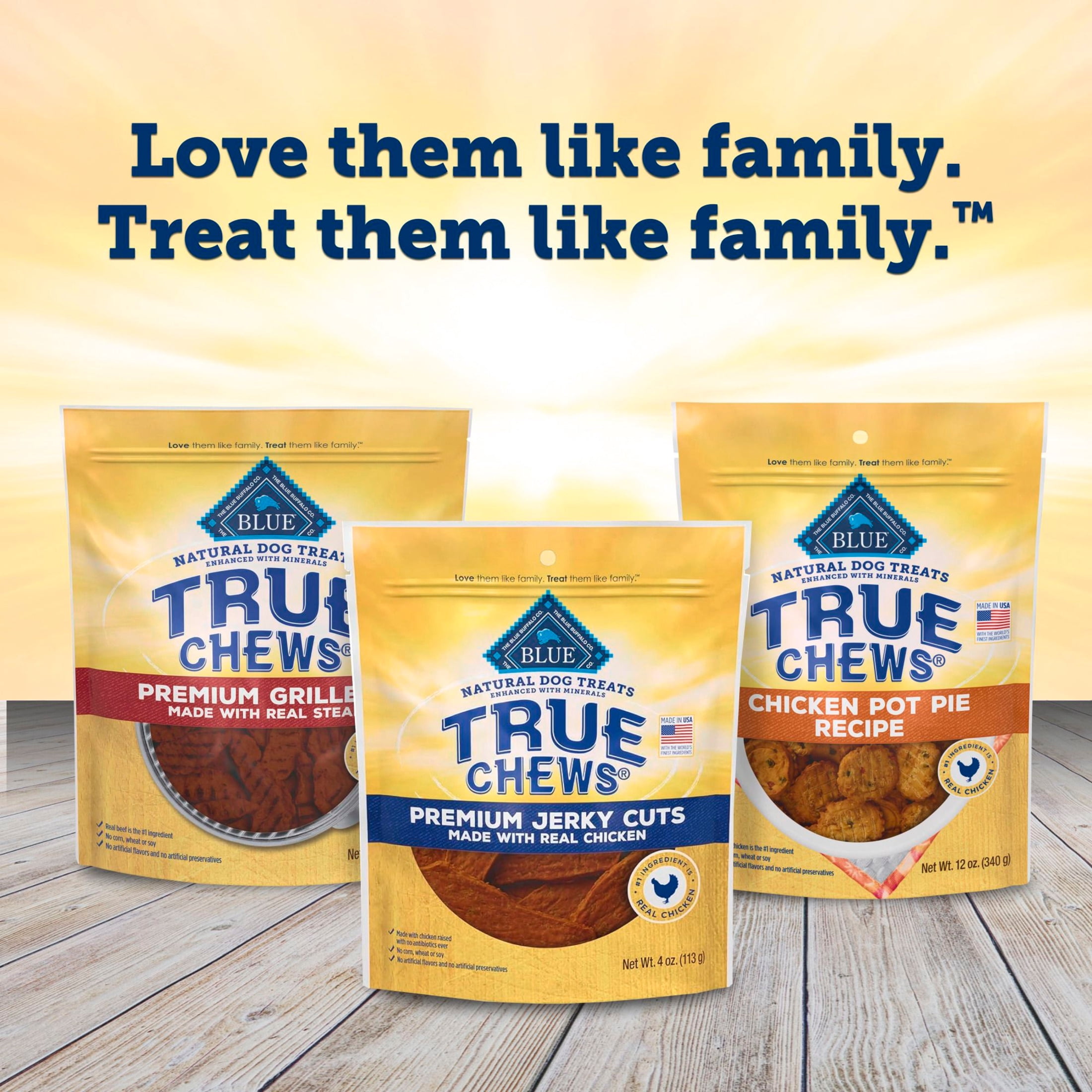 Blue Buffalo True Chews Premium Jerky Cuts Natural Dog Treats, Chicken, 22 oz bag