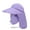 Purple, variant on Walbest Women Sun Wide Brim UV Fishing Hat Foldable Ponytail Summer Hat with Detachable Flap Breathable Face Neck Flap Cover Folding Sun Hat