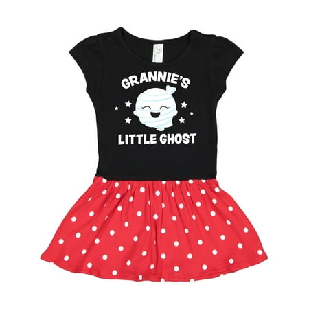 

Inktastic Cute Grannie s Little Ghost with Stars Gift Toddler Girl Dress