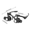 thumbnail image 3 of Scienceny Lupa de diadema Lente de gafas dobles Herramienta de reparación de alta definición Lupas Lupa intercambiable para electrónica de lupas, 3 of 6