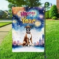 thumbnail image 3 of Happy New Year with Boxer Fireworks Holiday Xmas Winter 2025 Garden Flag 12x18in Double Sided Boxers Dog Lover Gifts Idea Outdoor Decor - 00025, 3 of 5
