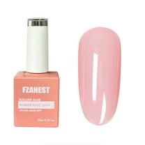 FZANEST Base Clear Sheer Color Gel,Elastic Rubber Base Coat,Building Extension Nail Gel in a Bottle,Soak Off Gel Nail Polish 15ml