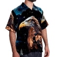 thumbnail image 2 of Starry bird Men's Short Sleeve Beach Shirts Poplin Spread Collar Tops Casual Printed Button Down Summer Unisex, 2 of 6