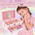 thumbnail image 6 of Musical Jewelry Box with Ballerina Music Jewelry Box Decorative Musical Jewelry Organizer Box with Drawer Birthday Christmas Present for Little Girl, 6 of 11