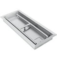 thumbnail image 1 of VEVOR 25.5x10 Inch Stainless Steel Rectangular Built H-Burner Drop-in Fire Pit Pan, 90K BTU, Silver, 1 of 9