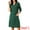 Dark Green, variant on Vintage Plaid Long Sleeve Check Knee Length Shirt Dress S Black