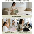 thumbnail image 6 of SPEKSEE Travel Makeup Bag for Women, 2Pcs Puffer Waterproof Cosmetic Organizer, Wide-Open Lay-Flat Cosmetic Bags, Large Capacity Water-Resistant Toiletry Organizer with Compartments, 6 of 7