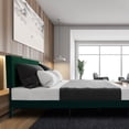thumbnail image 2 of JUSTLET Twin Bed Frame with Headboard, Upholstered Platform Bed Frame for Adults, No Box Spring Needed, Green, 2 of 6