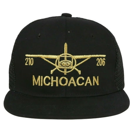 Parkzone Cessna 210 Centurion - AIRPLANE Mesh SNAPBACK Cap 210 206 Cessna El Chapo Mexico Flag Cartel Michoacan (7fc014_Michoacan)