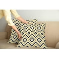 thumbnail image 2 of Ambesonne Geometric Throw Pillow Cover 2 Pack, Contemporary Design, 24", White Black and Yellow, 2 of 7