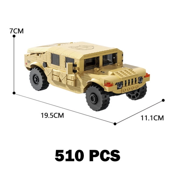 Honchoes Military Car Building Block Set Compatible with Lego Cars Vehicle for Adults 510 Pcs